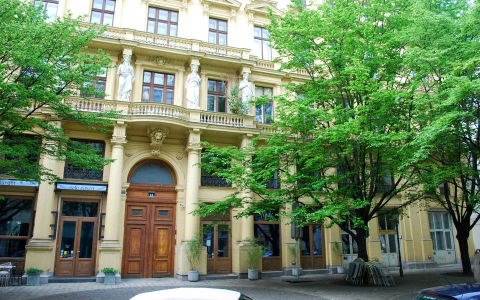 Historic facade of our practice address at Praterstrasse 15, Vienna